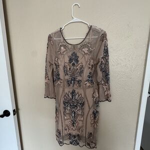 Miss Selfridge Elegant Embroidered Dress